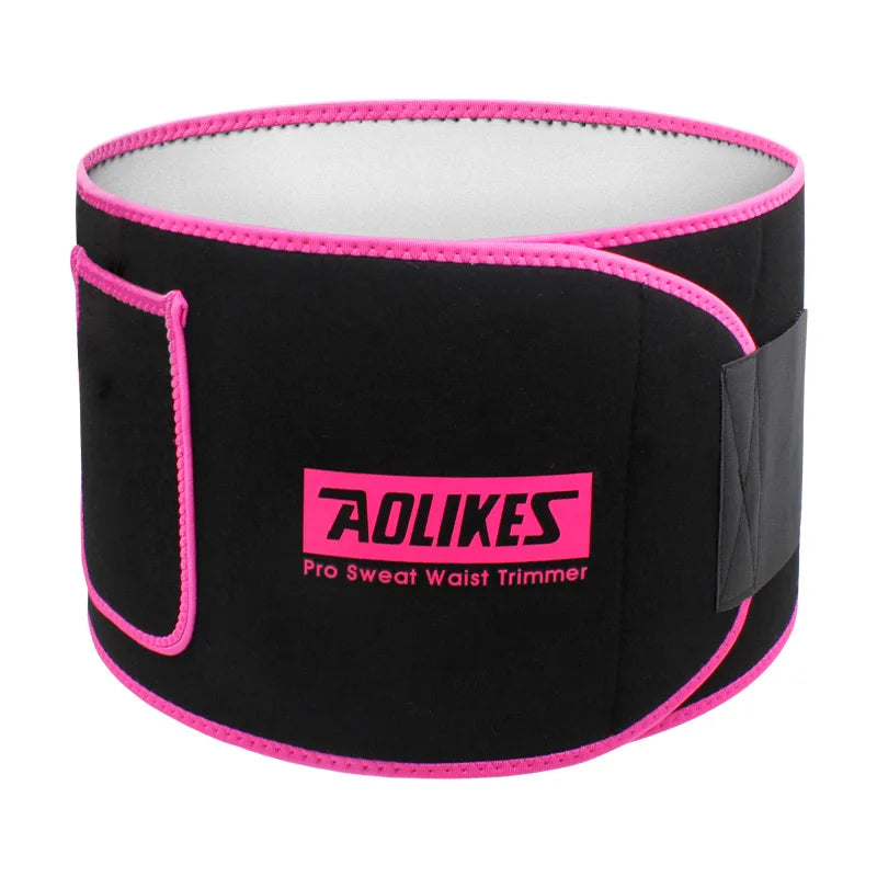 Aolikes Sweat Silver Layer Waistband Pocket Exercise Running Fitness Abdominal Tightening Waist Slimming Fat Burning Yoga Belt