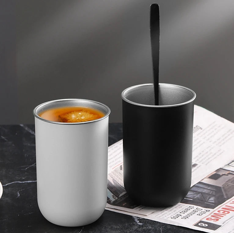 Wholesale 330ml Personalized Stainless Steel Powder Coated Coffee Mugs Mini Portable Travel Cups for Laser Printing Custom Logo