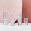 Rectangle Shape Transparent Color Plastic Lipgloss Tubes Containers