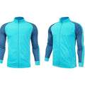 Men's Long Sleeve Standing Neck Canvas Jacket Quick-Drying Fitness Cardigan With Zipper Wholesale Private Label Style