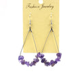 New Gemstone Jewelry Gravel Earrings Eardrop Natural Stone Green Aventurine tiger Eye Amethyst Crystal Earrings