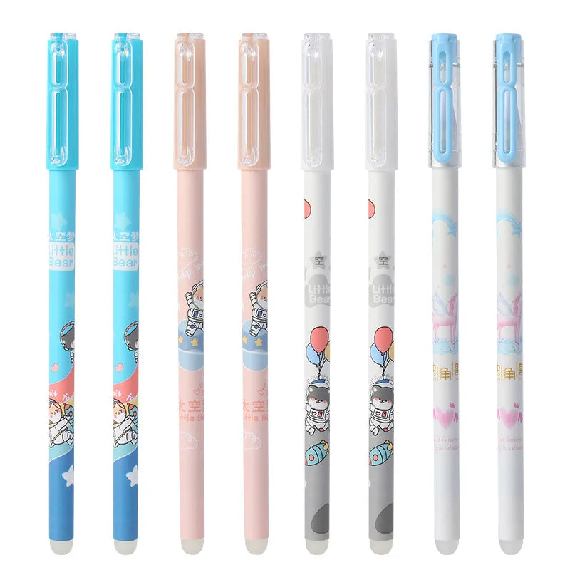 Elementary School Students Use Erasable Pen Cute Cartoon Ballpoint Pen Stationery Set Plastic Pen