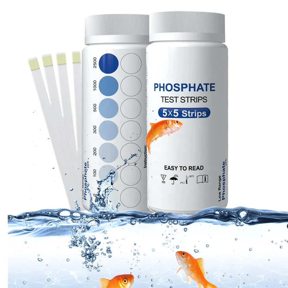 Phosphate Water Test Strips 0 - 2500 Ppb Water Test Strips for Swimming Pool and Aquariums