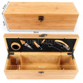 Bamboo Customization Wine Carrier Bamboo Gift Box Bamboo Decorative Wine Box With Lid Great Collection of Wine Accessories