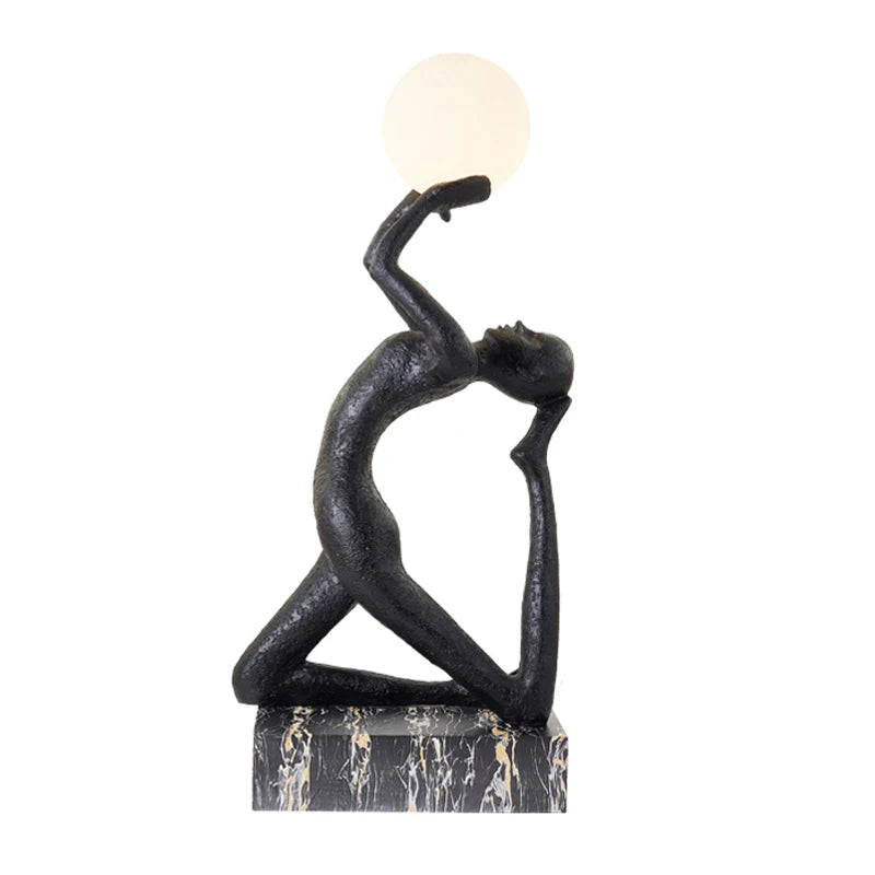 Professional Custom Nordic Art Body Sculpture Floor Lamp Handmade Eco-Friendly Resin Nordic Style Handicraft