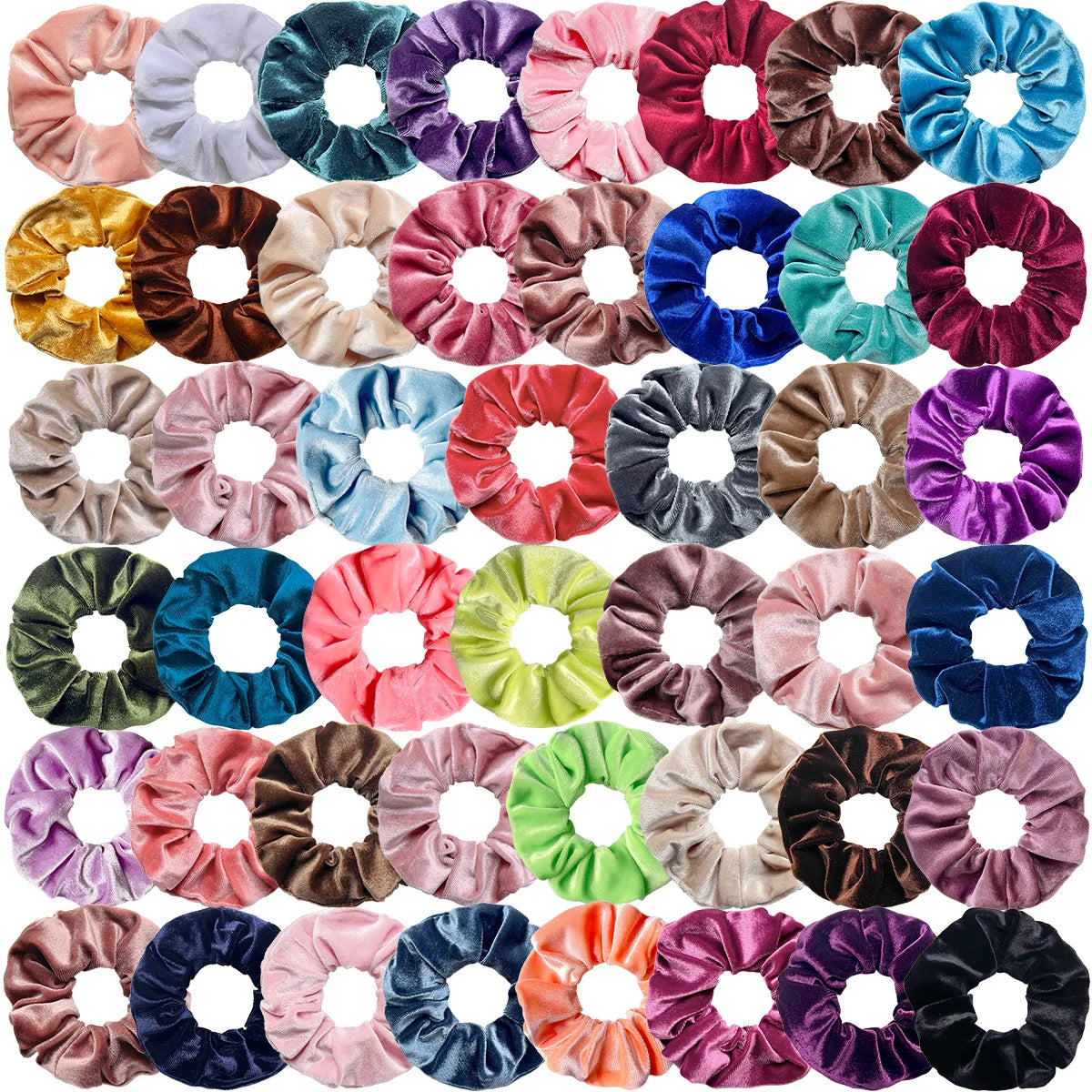 Premium South Korean Velvet Elastics Hair Bands Bulk Wholesale Scrunchy Hair Ties for Women and Girls Hair Accessories