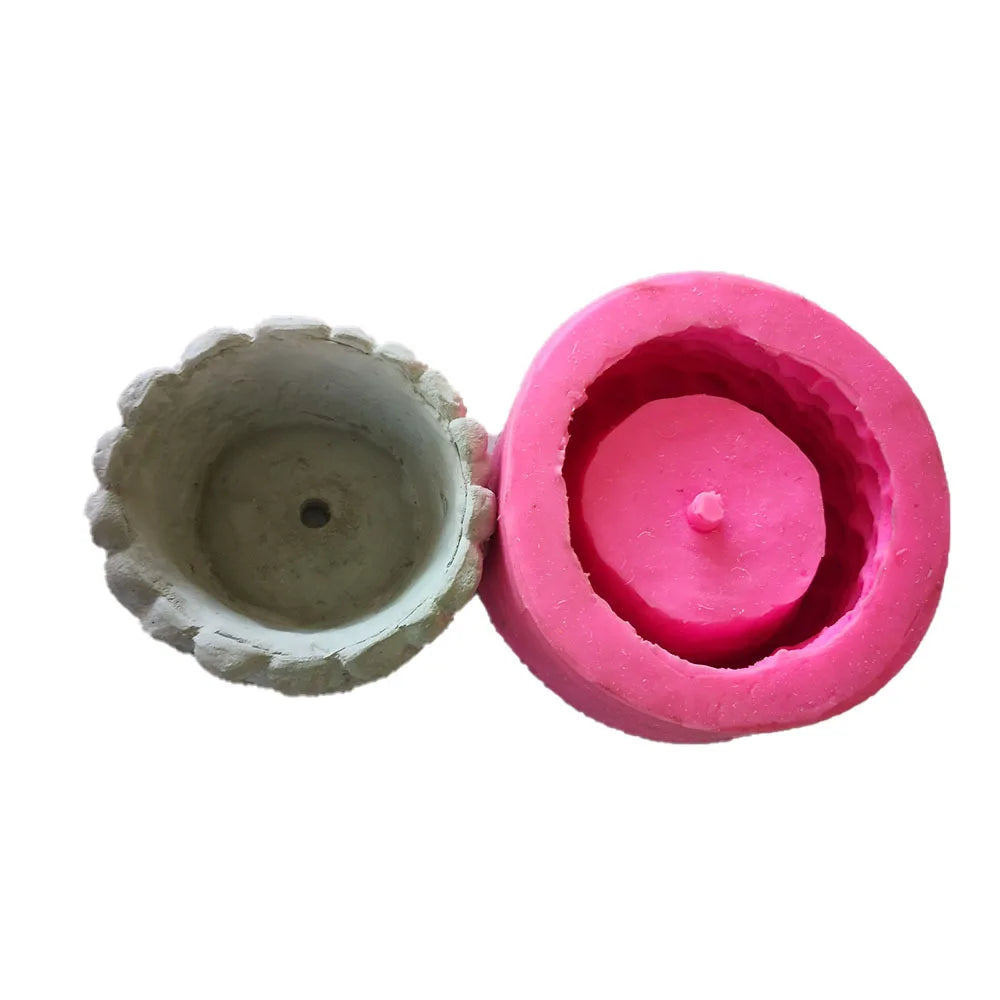 B-3434  DIY Succulent Plant Flowerpot Desktop Decoration Tree Shape Flowerpot Silica Gel Mold 3D Tree Stump Silica Gel Mold