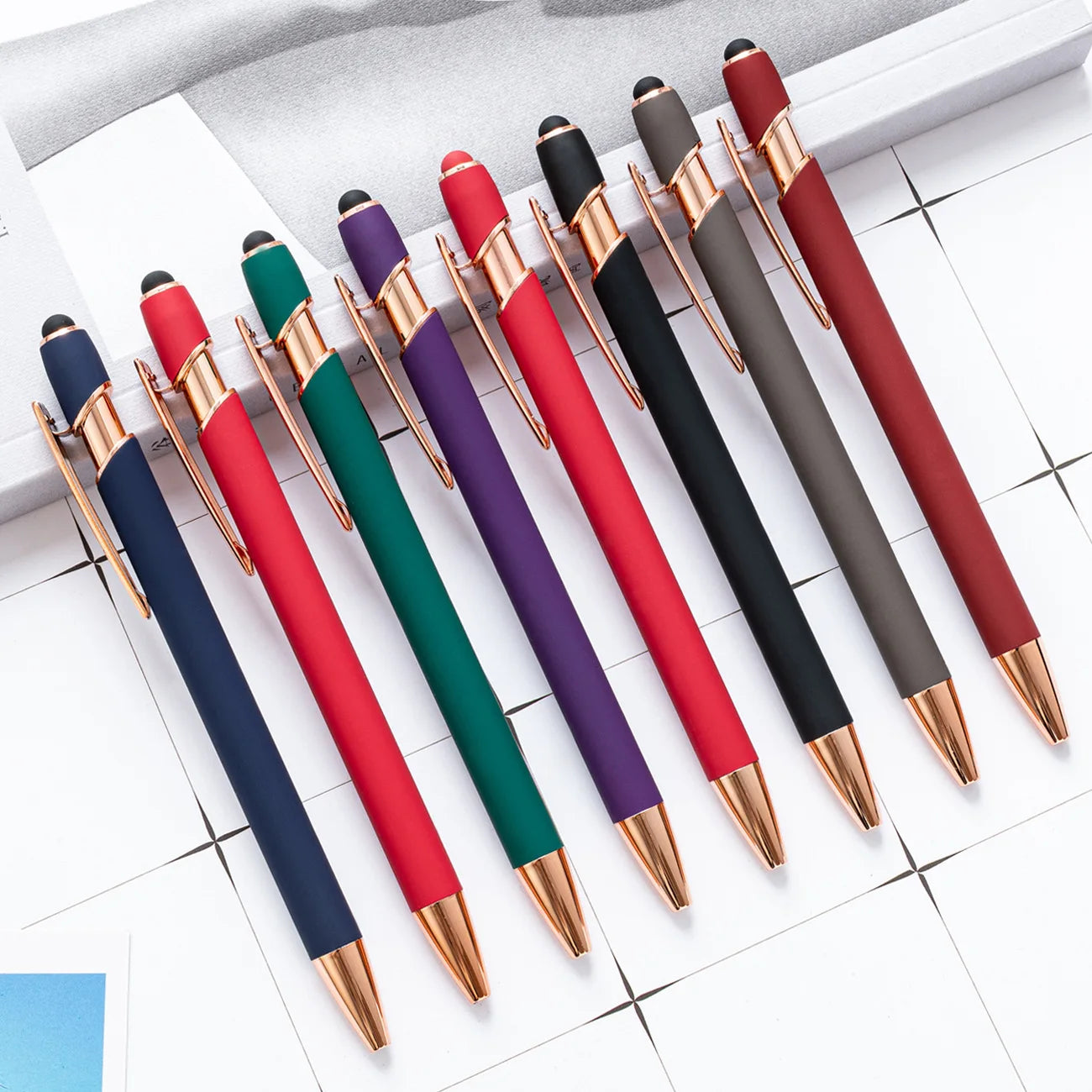 Spot Aluminum Rod Metal Wholesale Pen Press Metal Pen With Custom logo Can Print Laser Ballpoint Pen