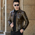 Plush Leather Men's Jacket  Autumn Winter Casual Flying Leather Men's Jacket