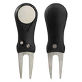 Golf Divot Repair Switchblade Tool Pop-up Button Magnetic Ball Marker Lightweight Stainless Steel Foldable Golf Club Accessory