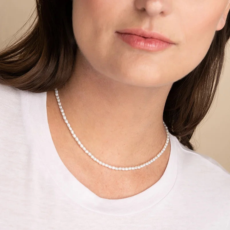 Gemnel Brass Jewelry Manufacturer Filled Gold Plated Brass Jewelry Irregular Freshwater Pearl Choker Brass Necklace Girlfriend