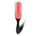 Hot Sale 9 Row Denman Brush for Home Use Custom Logo Foldable Hair Styling Brush with Nylon Bristle for Detangling Hair