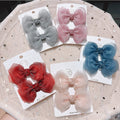 Wholesale Candy Color Girls Hair Bows Rope Handmade Kids Hairpins School Party Hairgrips Hair Accessories