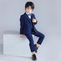 90-170cm  Korean Plaid Set Small Suit Three Piece Set Stage Host's Speech Gown