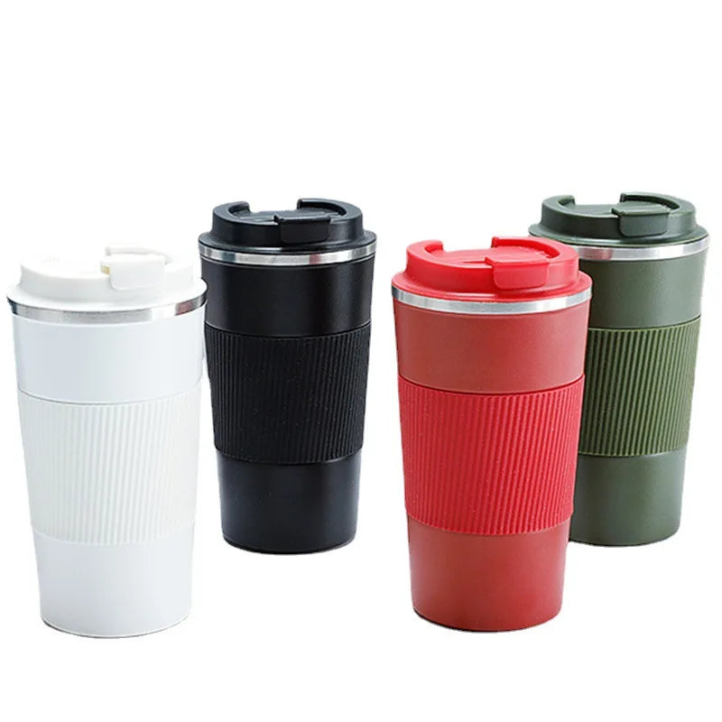 380ml 510ml Leakproof Insulated Silicone Sleeves Cafe Mugs Stainless Steel Coffee Cups