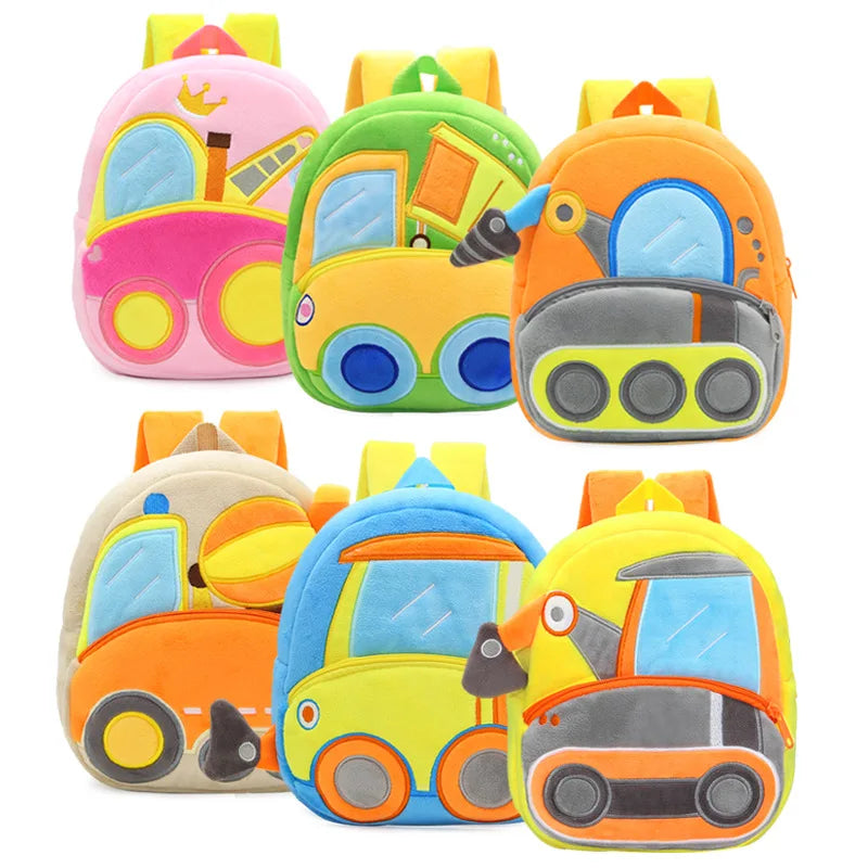 Creative Kids Boys School Bag Cartoon Cute Plush Children Backpacks for Toddlers