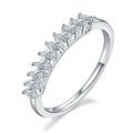 M92G Abiding Classic Design Engagement Wedding 925 Sterling Silver Moissanite Diamond Claw Setting Pear Moissanite Ring