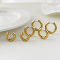 SSeeSY New Minimalist Fashion Jewelry 18K Gold Plated Stainless Steel Hypoallergenic Thick Hoop Earrings for Women