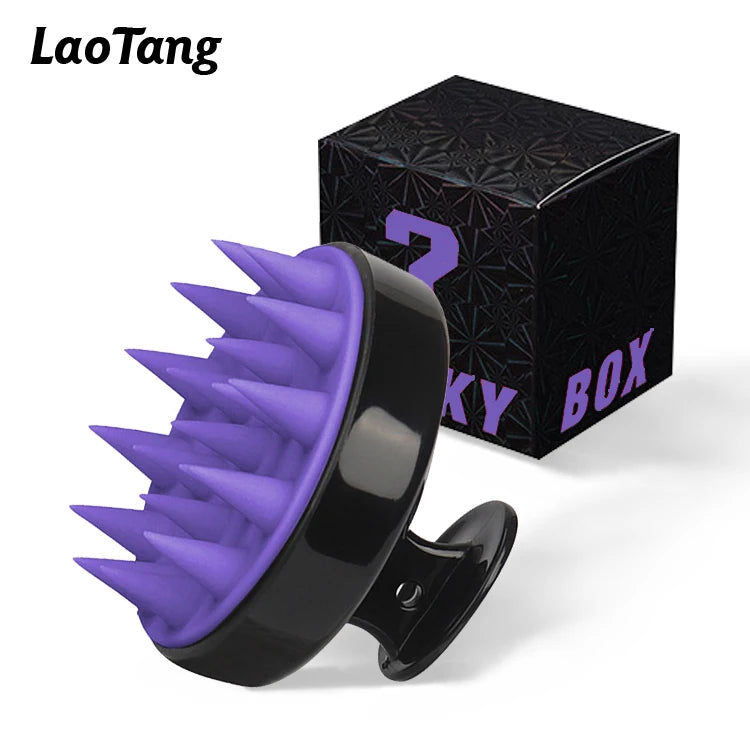 2025 New Product Ideas Compact Silicone Hair Shampoo Massager Soft Plastic Bristles Scalp Vent Cushion Shower Head Hair Tool