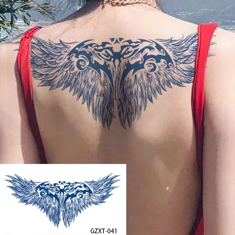 Wholesale 15 Days Long Lasting Animal Flower Chest Tattoo Designs Non-Toxic Temporary Waterproof Inspired by Men's Juice Tattoos