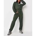 Wholesale Women's Clothing Fleece Outfits Sweatpants and Hoodie Set 2 Piece Matching Sets Customize Lounge Wear Two Piece Set