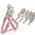 New Spot Goods Cute Solid Bear Puppet Anti-strike Pet Adjustable Dog Harness Leash Set