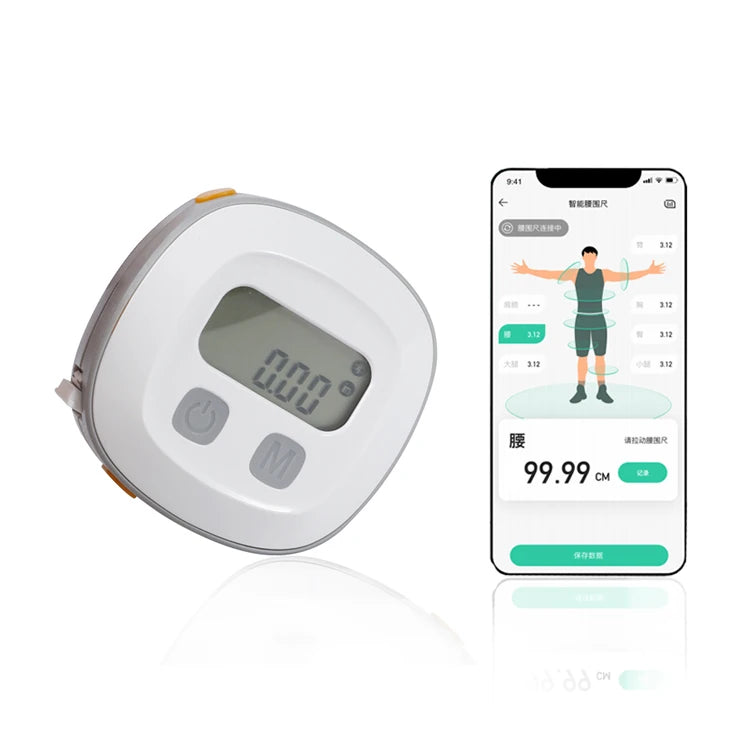 Retractable Digital Smart Body Tape Measure with App 150cm Range 2 Accuracy