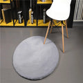 Such Soft Short Fur 2cm Pile Faux Rabbit Fur Rug and Carpet Round Circle Shape
