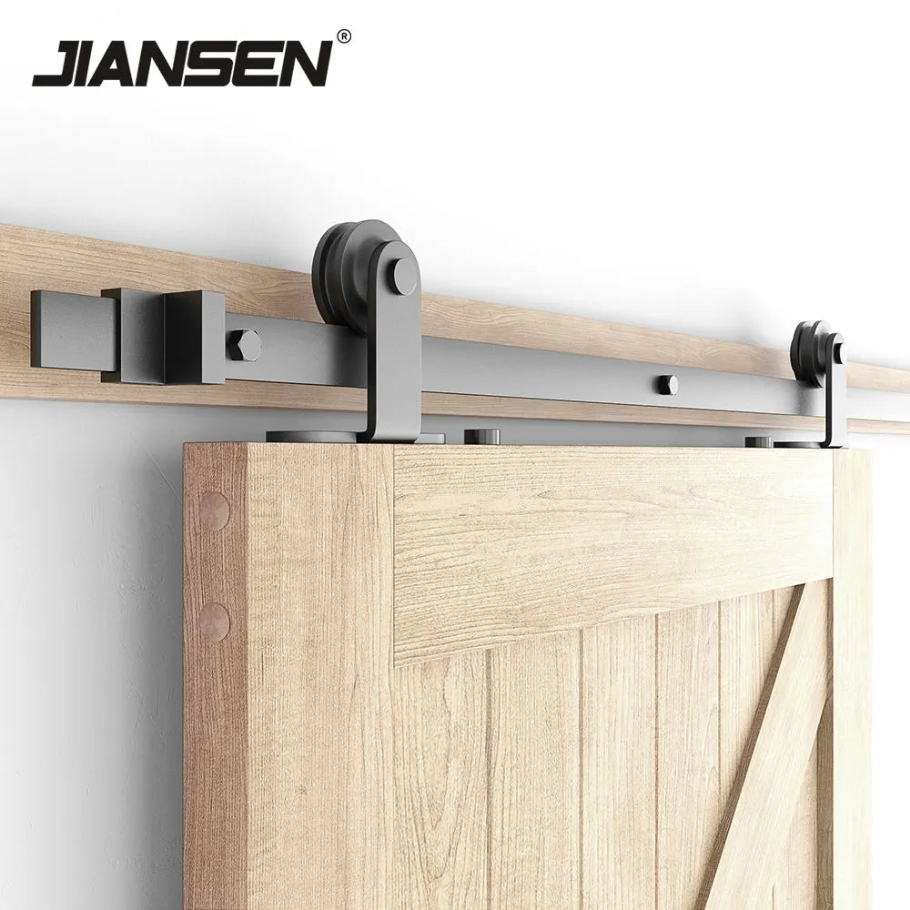 Wholesale 8 Ft Heavy Duty Door Track Hardware Durable Sliding Wooden Door Accessory Hanging Barn Door Hardware Kit