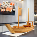 ZC.Customizable Logo Bamboo Sushi Boat Serving Tray