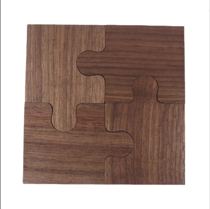 Creative Wooden Puzzle Japanese Tea Ceremony Cup Holder Coaster Unique Mats & Pads