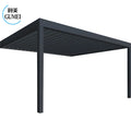 Gumei Luxury Modern Carport Structure Solar System Carport Waterproof Louver Roof Metal Garden Pergola Aluminium Outdoor