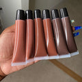 Private Label Lipgloss Shiny Moisturizing Travel Size Squeeze Soft Tube Lip Gloss Lip Oil Nude Pink Non-sticky Lipstick