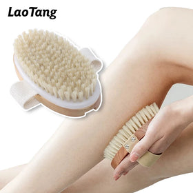 Eco Wooden Bath Brush Supplies Soft Bristle Gentle Exfoliating for Back and Exfoliating Body Bath Brushes