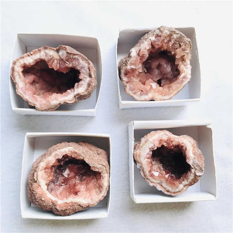 Wholesale Natural Argentina Healing Quartz Crystals Druzy Cluster Pink Amethyst Geode for Decoration