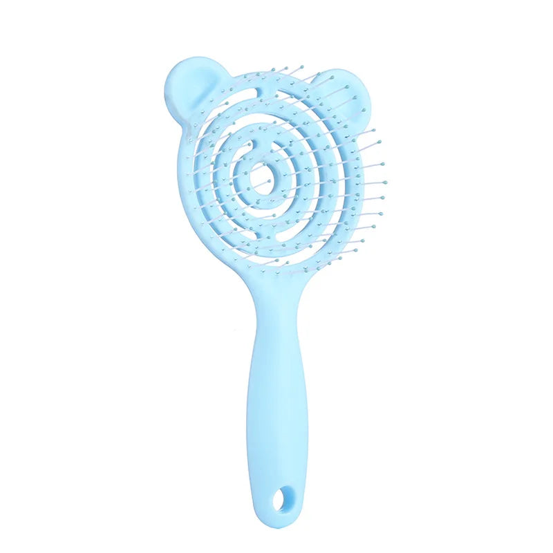 Candy-Color Portable Panda Hairdressing Comb Styling Care Fluffy Hollow Comb Eco-Friendly Fashion Styling Feature Custom Logo
