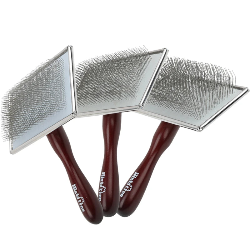 Factory Wholesale Wooden Handle Pet Needle Comb Cat Dog Grooming Slicker Brush