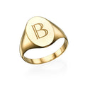 Wholesale Good Quality Jewellery 18K Gold Plated Custom Blank Engraved Initial Signet Ring