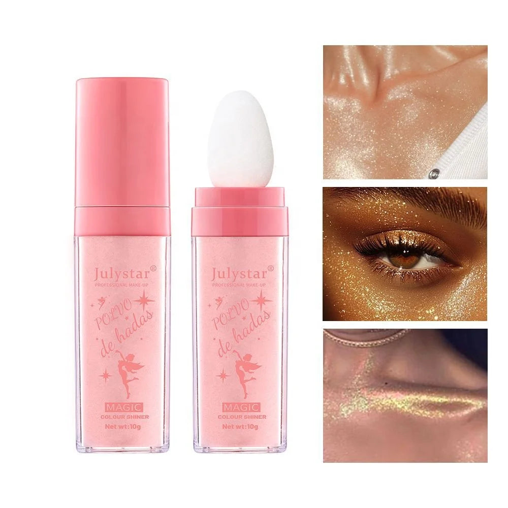 Wholesale Body Highlighter Pat Powder High Gloss Full-body Brightening Shimmer Face Highlight Makeup Glitter Powder