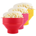 Large Microwave Popcorn Maker - BPA Free Silicone Popcorn Popper Microwave Collapsible Bowl With Lid