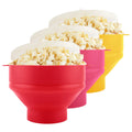 Large Microwave Popcorn Maker - BPA Free Silicone Popcorn Popper Microwave Collapsible Bowl With Lid