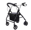 Mobility Aids Lightweight Four Wheel Folding Steel Rollator Walker Manual Walker With Seat For Disabled