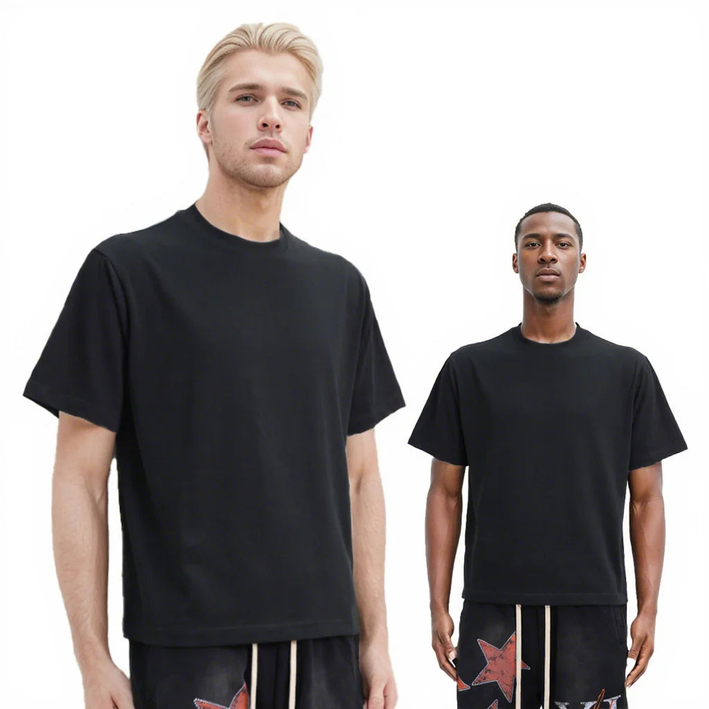 Gelan Customizable High Quality Custom Logo Screen DTG Printing Blank 100 Cotton Boxy-fit Tees Men Oversize T Shirt