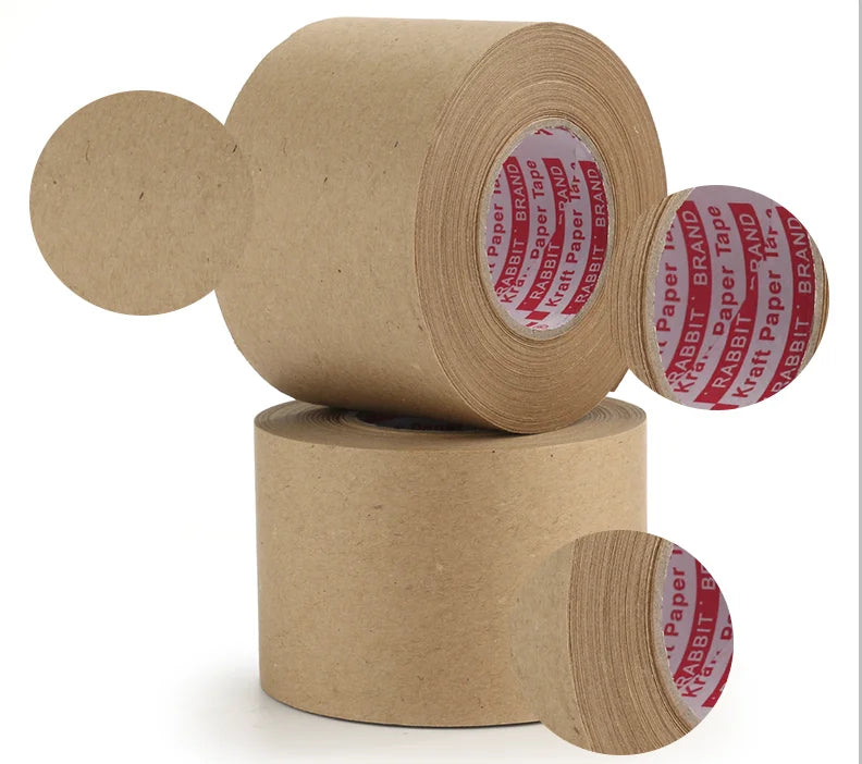 Dongguan Manufacturer Custom Printed Kraft Paper Tape Adhesive Gummed Tape Jumbo