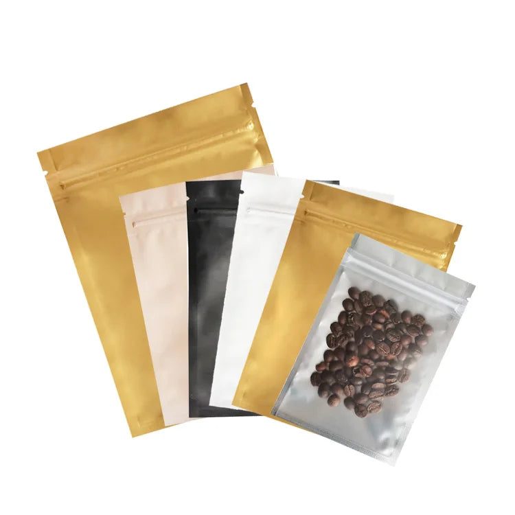 10x15cm 4x6 Inch clear Front Multi Color See Through 3 Side Seal Flat Aluminum Foil Maylar Zip Lock Ziplock Packaging