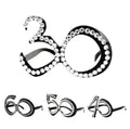 Party Favor Birthday Glasses 18th 60th 30th 70th Wedding Number Crystal Glasses Frame Funny Celebration Decoration for Men Women