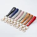 Personalized Pu Leather Keychain Short Lanyard Key Fob Key Chain Holder