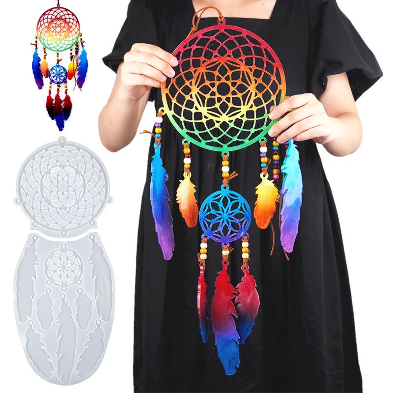 Large Dream Catcher Casting Mold Wall Hanging Silicone Mold for Home Decoration