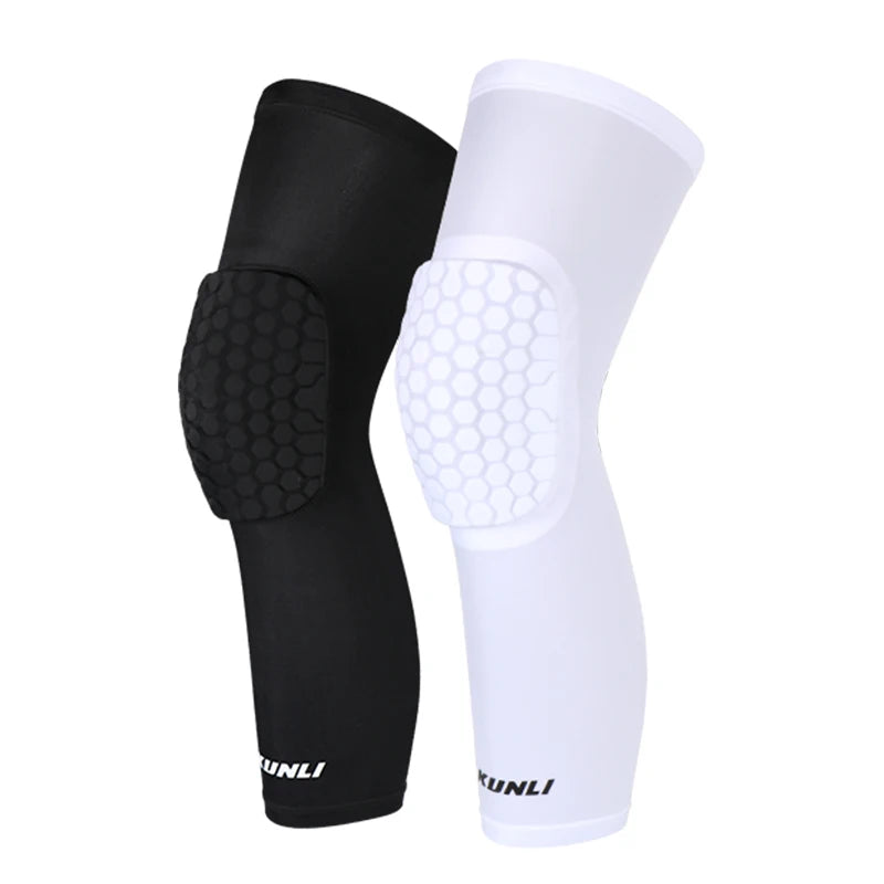 Protective Compression Silicone Basketball Volleyball Honeycomb Anti Collision Knee Support Knee Pads