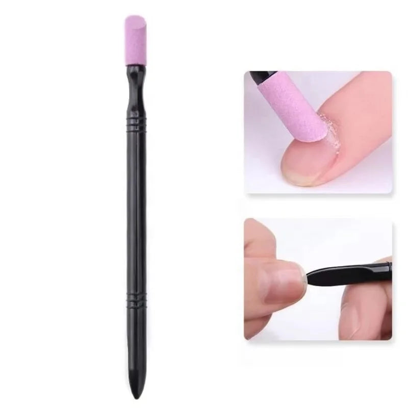 Nail Cuticle Scissors Dead Skin Remover UV Gel Polish Manicure Stick Files Accessories Tools Nails Art Quartz Grinding Pen